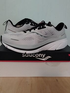 Men's Saucony Guide 18 Sneakers Running Athletic Shoes Cloud Gray Black